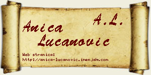 Anica Lučanović vizit kartica